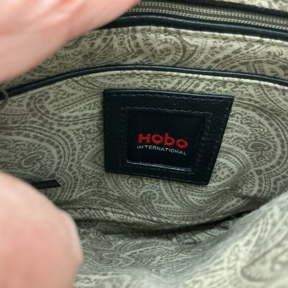 Hobo Black Leather ID Window Minimalist Crossbody Wallet Bag - Picture 6 of 7